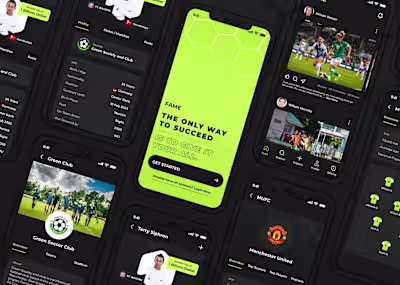 Fame - Mobile App Design for Footballers