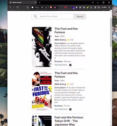 Movie Watchlist App