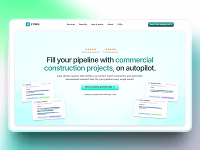 Stride Group website design