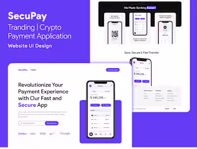 SecuPay Application Website UI Design