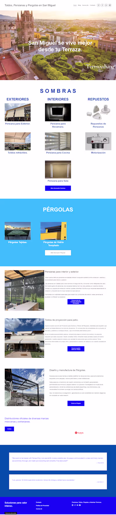 Shopify Website Design for Terraza Kings