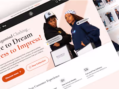 Megamind (E-commerce clothing brand Website UI/UX Design)