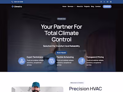 Climatrix – HVAC Website Design