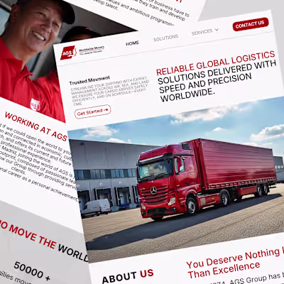 AGS - Logistic Landing Page Design