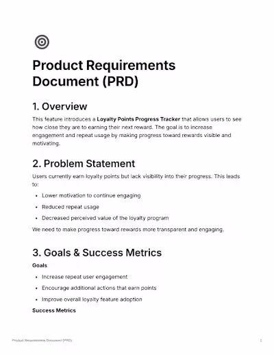 Product Requirements Document (PRD) –