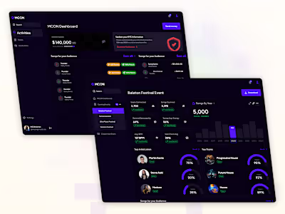 MCON Music Event Planner - Figma Web App Design