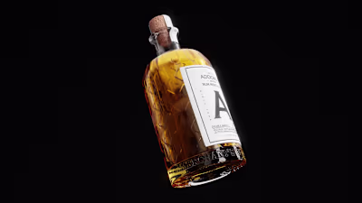 3D Render of Rum Product