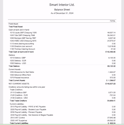 Full-Service Bookkeeping for Interior Design Company