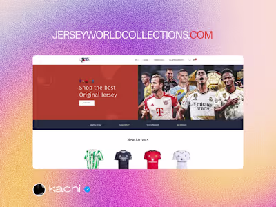 Website for a Football Jersey Store 
