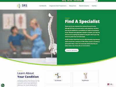 Headless CMS - Scoliosis Research Society Patients Site