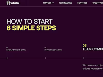 High-Performance Website Development for Particles Global