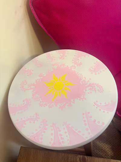 Hand-Painted Tangled Inspired Stool