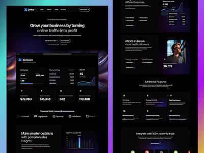 AI-Powered SaaS Analytics Landing Page Design. AI-driven das...