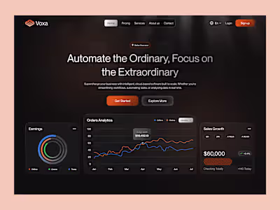 Sales Management Saas Landing Page