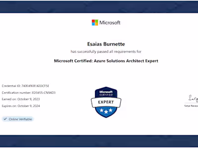 Microsoft Certified: Azure Solutions Architect Expert