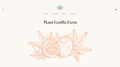 Maui Vanilla Farm - Website