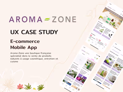 UX UI redesign on Aromazone