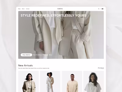 Sabina - eCommerce Framer Website