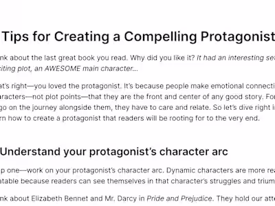 5 Tips for Creating a Compelling Protagonist | Blog post