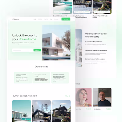 Real Estate Landing Page UI Design :: Behance