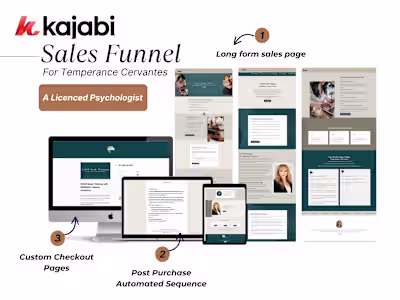 Custom Kajabi Sales Page + Tech Setup for a Physchologist