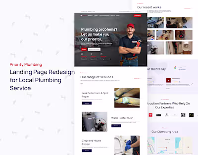 Priority Plumbing Landing Page Redesign