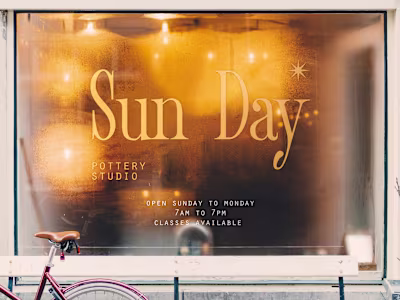 Sun Day Pottery Studio (Brand & Web)