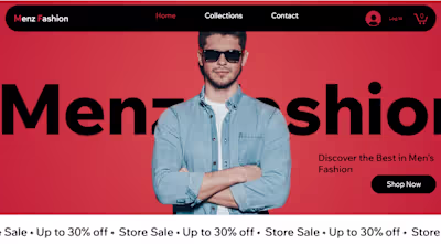 Menz Fashion | Ecommerce Fashion Store Built on Wix Studio