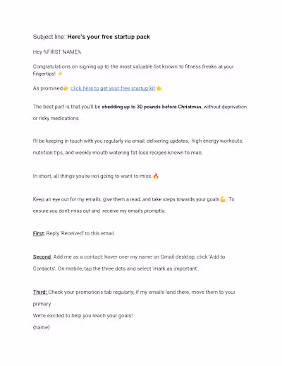 Dashing Welcome Email FOR Dashing brands 🚀