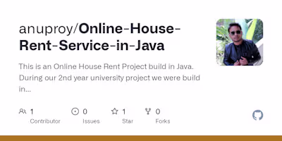 Online House Rent in Java