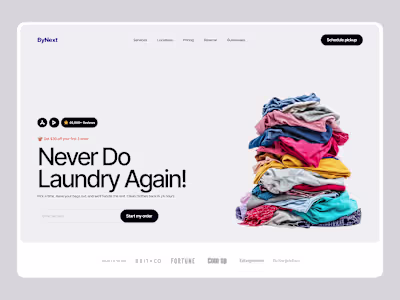 A Modern Web Redesign of the  #1 Laundry App