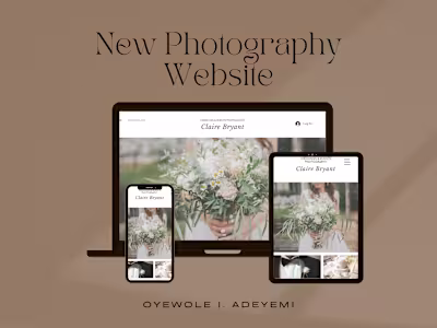 A Fully Responsive  Dynamic Photography Website