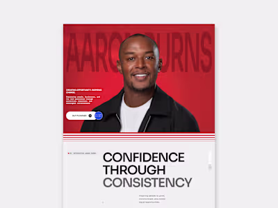 Aaron Burns – Framer Personal Brand Landing Page