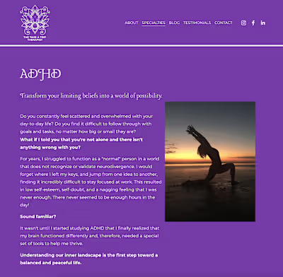 Take a Trip Therapist - Engaging Service Pages