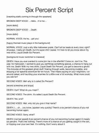 Six Percent Script