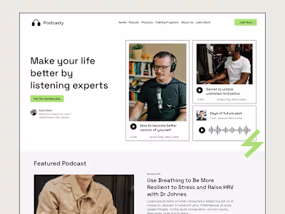 Podcast Website UI Ux Design 