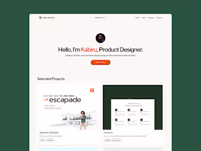 Kabiru Adediran Portfolio (Framer Development)