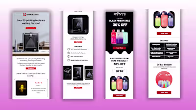 Clean, professional email templates that match your brand.