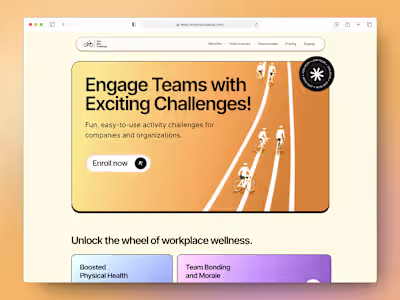The Corp Challenge - Landing Page
