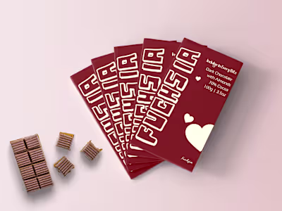 'Fuchsia' Chocolate branding