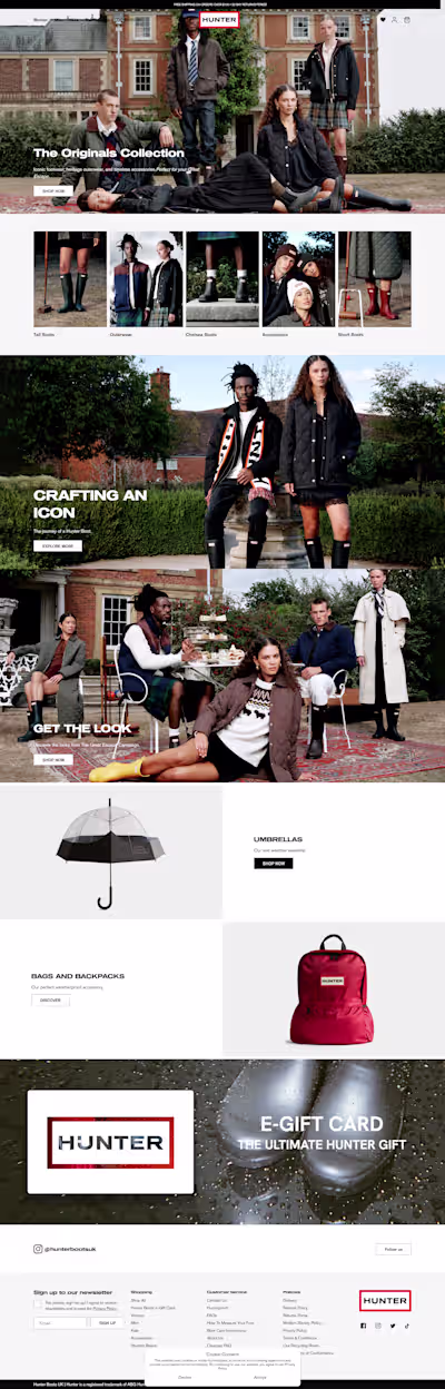 Shopify CRO Optimization for Hunter Boots| 10x page conversion