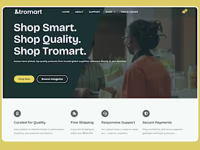 Tromart E-commerce Platform Development