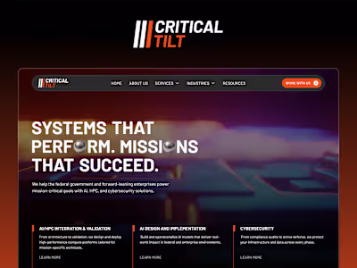 Website Redesign for Critical Tilt