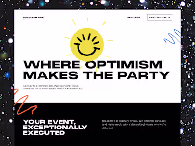 Brighter Side Events (Multi-page Framer Website)