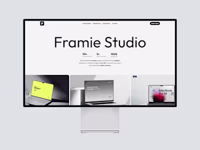 Framie Studio MVP Website Development