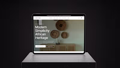 Landing Page Design for Furniture Store