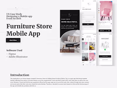 E-commerce Furniture Store App UIUX