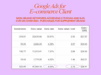 Google Ads for D2C Supplement Brand