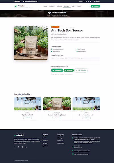 Aikruthi
A comprehensive web development project