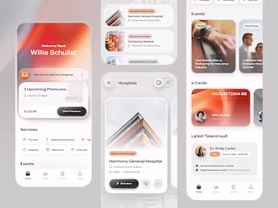 Insurance Mobile App UI Design